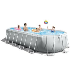 Piscine Tubulaire Ovale Intex Prism Frame 6.10 X 3.05 X 1.22m