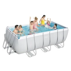Piscine Tubulaire Rectangulaire Bestway Power Steel 4,12 X 2,01 X 1,22 M Avec Filtre Ă Sable