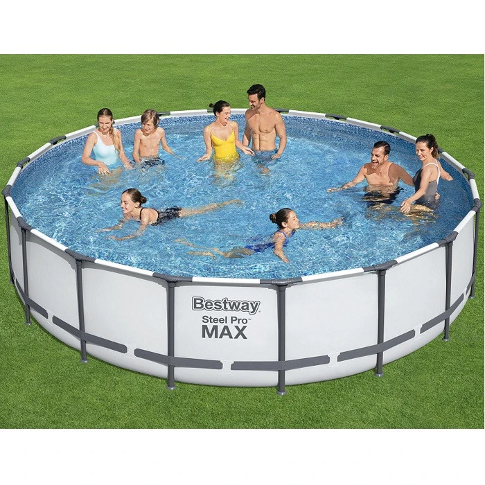 Piscine Tubulaire Ronde Bestway Steel Pro Max 5,49 X 1,22 M - Gris Clair â Image 2