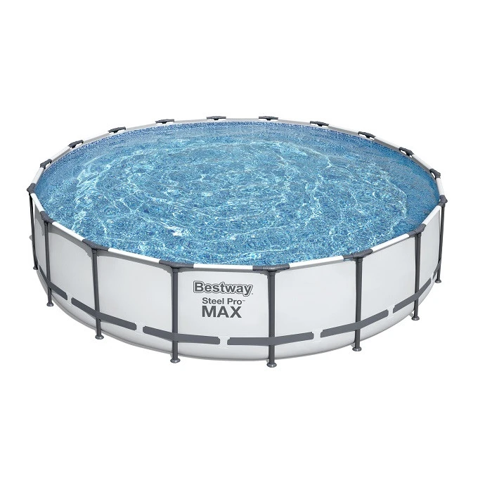 Piscine Tubulaire Ronde Bestway Steel Pro Max 5,49 X 1,22 M - Gris Clair