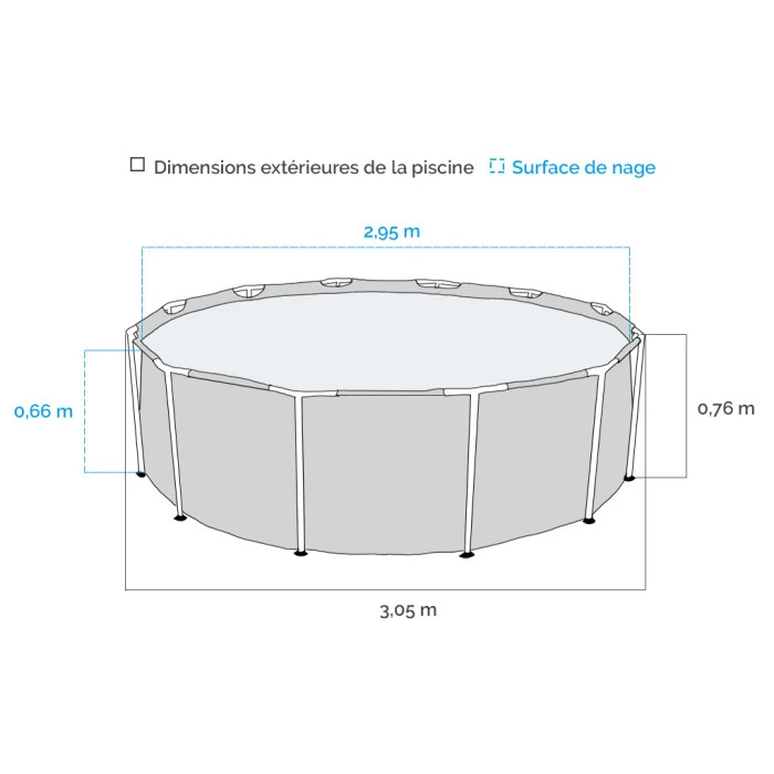 Piscine Tubulaire Bestway Ronde Steel Pro 3,05 X 0,76 M â Image 2