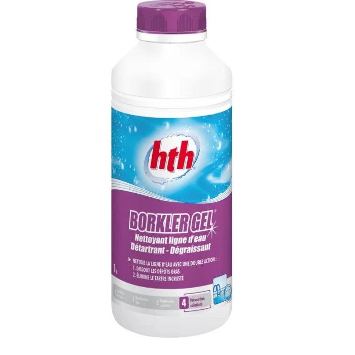 HTH Borkler Gel - Gel Nettoyant Ligne D'eau Détartrant Et Dégraissant 1L – Image 2