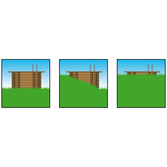 Piscine En Bois Rectangulaire Ubbink LinĂ©a 8,00 X 5,00 X 1,40 M - Liner Gris â Image 2