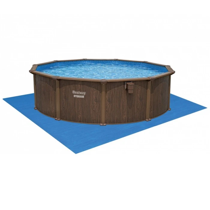 Piscine En Acier Bestway Hydrium Effet Bois Ø 4,90 X H 1,30 M – Image 5