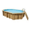 Piscine En Bois Octogonale Ubbink Azura 6,10 X 4 X 1,20 M - Liner Bleu