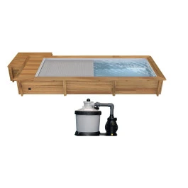 Piscine Urbaine Procopi En Bois 6 X 2,5 M - Couverture Automatique, Coffre, Filtration Ă Sable
