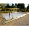 Piscine En Bois Rectangulaire Ubbink Linéa UrbanPool 4,50 X 2,50 X 1,40 M - Liner Gris
